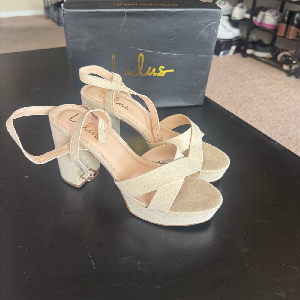 Lulu tie sandals Nude